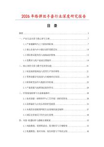 2026年絳彈絲手套行業(yè)深度研究報告