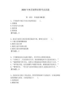 2025年林芝輔警招聘考試真題及答案詳解（歷年真題）