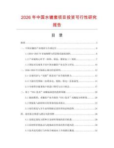 2026年中國水轆套項目投資可行性研究報告