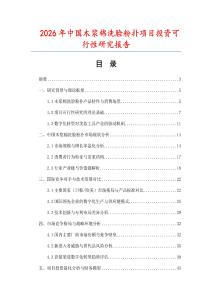 2026年中國木漿棉洗臉粉撲項目投資可行性研究報告
