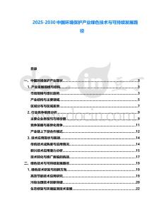 2025-2030中國環(huán)境保護產(chǎn)業(yè)綠色技術(shù)與可持續(xù)發(fā)展路徑