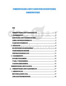 中國(guó)氫燃料電池核心部件行業(yè)現(xiàn)狀供需分析投資評(píng)估規(guī)劃發(fā)展前景研究報(bào)告