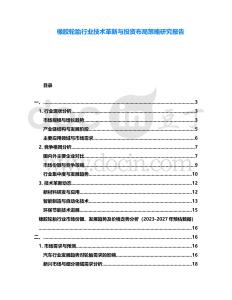 橡膠輪胎行業(yè)技術(shù)革新與投資布局策略研究報告