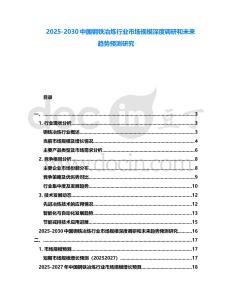 2025-2030中國鋼鐵冶煉行業(yè)市場規(guī)模深度調(diào)研和未來趨勢預(yù)測研究
