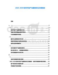 2025-2030軟件開發(fā)產(chǎn)業(yè)服務(wù)優(yōu)化方案規(guī)劃