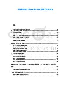 中國短視頻行業(yè)內容生態(tài)與變現模式研究報告