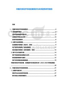 中國(guó)共享經(jīng)濟(jì)市場(chǎng)發(fā)展現(xiàn)狀與未來(lái)趨勢(shì)研究報(bào)告