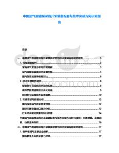 中國(guó)油氣混輸泵深海開采裝備配套與技術(shù)突破方向研究報(bào)告