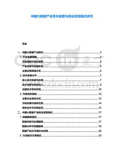 中國大數(shù)據(jù)產(chǎn)業(yè)資本配置與商業(yè)變現(xiàn)模式研究