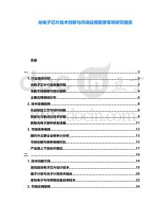 光電子芯片技術(shù)創(chuàng)新與市場應(yīng)用前景專項研究報告