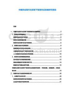 中國農業現代化背景下智慧農業發展研究報告