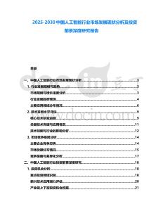 2025-2030中國人工智能行業(yè)市場發(fā)展現(xiàn)狀分析及投資前景深度研究報(bào)告