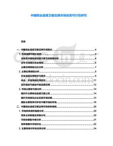 中國商業(yè)遙感衛(wèi)星應(yīng)用市場投資可行性研究
