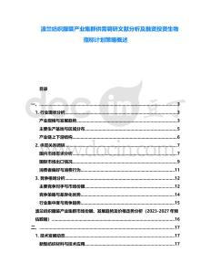 波蘭紡織服裝產(chǎn)業(yè)集群供需調(diào)研文獻(xiàn)分析及融資投資生物指標(biāo)計劃策略概述