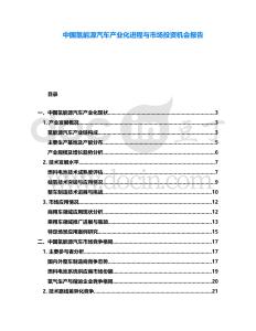 中國(guó)氫能源汽車(chē)產(chǎn)業(yè)化進(jìn)程與市場(chǎng)投資機(jī)會(huì)報(bào)告