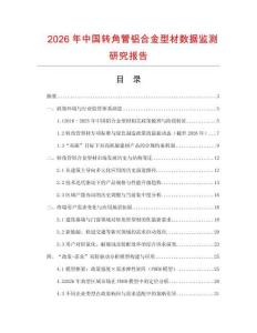 2026年中國轉(zhuǎn)角管鋁合金型材數(shù)據(jù)監(jiān)測研究報告