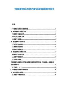 中國直播電商生態體系構建與流量變現策略研究報告