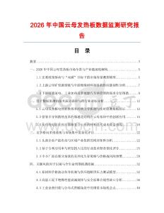 2026年中國云母發熱板數據監測研究報告