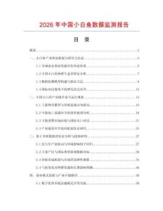 2026年中國小白魚數(shù)據(jù)監(jiān)測報告