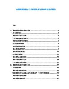 中國碳捕集技術行業供需分析與投資風險評估報告