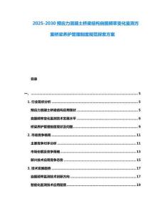 2025-2030預應力混凝土橋梁結構自振頻率變化監(jiān)測方案橋梁養(yǎng)護管理制度規(guī)范探索方案
