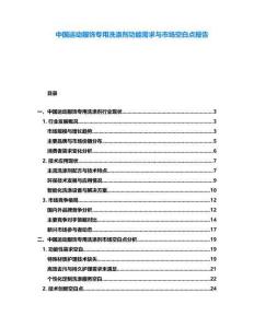 中國運動服飾專用洗滌劑功能需求與市場空白點報告