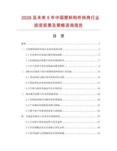 2026及未來5年中國塑料構(gòu)件轉(zhuǎn)角行業(yè)投資前景及策略咨詢報告