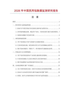 2026年中國民用氈數據監測研究報告
