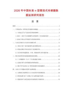 2026年中國標(biāo)準(zhǔn)π型管段式傳感器數(shù)據(jù)監(jiān)測研究報告