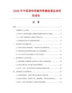 2026年中國透明質酸殼聚糖數據監測研究報告