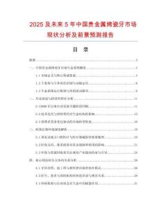 2025及未來5年中國貴金屬烤瓷牙市場現(xiàn)狀分析及前景預(yù)測報(bào)告