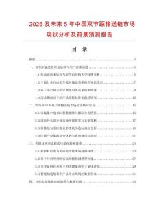 2026及未來5年中國雙節距輸送鏈市場現狀分析及前景預測報告