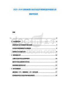 2025-2030游戲電競行業衍生品開發新機遇市場潛力深度研究投資