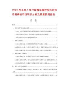 2025及未來5年中國微電腦控制熱封熱切制袋機市場現狀分析及前景預測報告