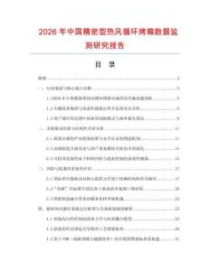 2026年中國精密型熱風循環烤箱數據監測研究報告