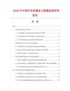 2026年中國(guó)手電類(lèi)螺絲刀數(shù)據(jù)監(jiān)測(cè)研究報(bào)告