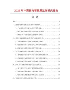2026年中國鼓泡管數(shù)據(jù)監(jiān)測研究報(bào)告