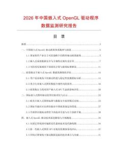 2026年中國嵌入式OpenGL驅動程序數據監測研究報告