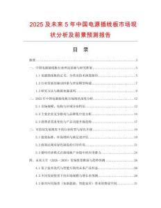 2025及未來(lái)5年中國(guó)電源插線板市場(chǎng)現(xiàn)狀分析及前景預(yù)測(cè)報(bào)告
