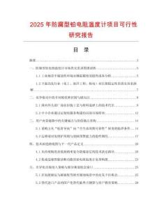 2025年防腐型铂电阻温度计项目可行性研究报告