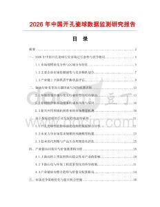 2026年中國開孔瓷球數據監測研究報告