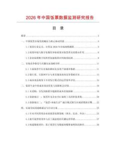 2026年中國飯票數據監(jiān)測研究報告