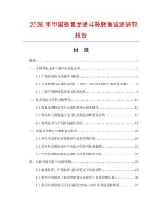 2026年中國鐵氟龍燙斗靴數(shù)據(jù)監(jiān)測研究報(bào)告