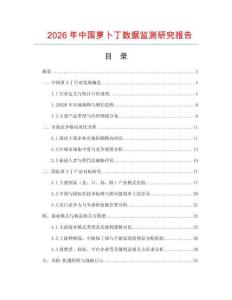 2026年中国萝卜丁数据监测研究报告