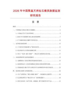 2026年中國(guó)聚晶天然鉆石模具數(shù)據(jù)監(jiān)測(cè)研究報(bào)告