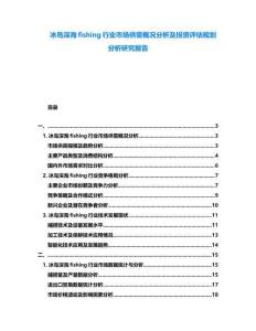 冰島深海fishing行業(yè)市場供需概況分析及投資評估規(guī)劃分析研究報告