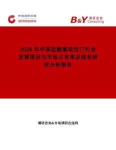 2026年中國鹽酸氯吡拉汀行業(yè)發(fā)展現(xiàn)狀與市場(chǎng)占有率及排名研究分析報(bào)告
