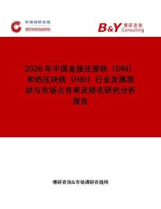 2026年中國直接還原鐵（DRI）和熱壓塊鐵（HBI）行業發展現狀與市場占有率及排名研究分析報告