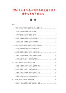 2026及未來5年中國芳香熱鹽行業(yè)投資前景及策略咨詢報告