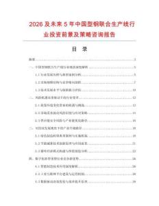 2026及未來5年中國型鋼聯(lián)合生產(chǎn)線行業(yè)投資前景及策略咨詢報告